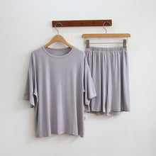 將圖片載入圖庫檢視器 ER055PCW-夏款韓版薄款兒童家居短袖上衣+短褲套裝
