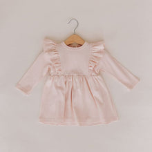 Load image into Gallery viewer, 24D1701DS-Autumn Korean style lotus leaf lace stitching skirt long sleeve dress