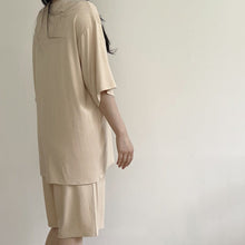 將圖片載入圖庫檢視器 ER055PCW-夏款韓版薄款兒童家居短袖上衣+短褲套裝