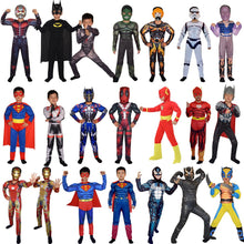 Load image into Gallery viewer, WH91601TG2- Halloween COS costume children's performance Avengers hero Spider-Man Hulk Iron Man muscle costume