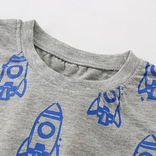 Load image into Gallery viewer, 81120TG-malwee summer European and American children's hot print top + casual pants two-piece set