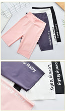 Load image into Gallery viewer, 30701PA- Summer thin high waist outer wear yoga pants five-point shark pants for middle and large children