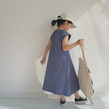 Load image into Gallery viewer, BB2309-Spring and Summer Japanese Style H Letter Sleeveless Long Dress