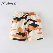 Load image into Gallery viewer, 8464PA-malwee summer European and American children's camouflage print elastic waist shorts