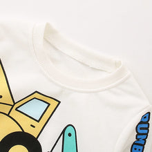 Load image into Gallery viewer, <Taiwan Pavilion> 8697SE-malwee European and American children's excavator print long-sleeved round neck top