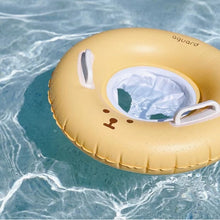 Load image into Gallery viewer, WH71301AC-ins style bear inflatable swimming ring children's sitting ring with handrails life buoy simple cartoon underarm ring to prevent rollover