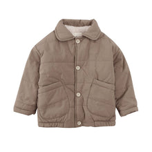 Load image into Gallery viewer, D60282SE-Autumn and winter Korean style lapel buttoned thick long-sleeved bread coat