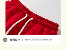 Load image into Gallery viewer, 22023TG-Little maven summer European and American children's wear steel print round neck pure cotton suit