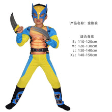 Load image into Gallery viewer, WH91601TG2- Halloween COS costume children's performance Avengers hero Spider-Man Hulk Iron Man muscle costume