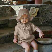 Load image into Gallery viewer, Y9344LS-Summer shirt collar four-button newborn baby clothes