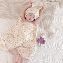 Load image into Gallery viewer, 2041AC-Four Seasons Crepe Cotton Soft Cartoon Hooded Cape