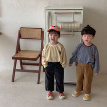 Load image into Gallery viewer, Q90578SE-Children's sweatshirt striped boy top 2022 new spring and autumn stylish girl's clothing loose baby long-sleeved T-shirt