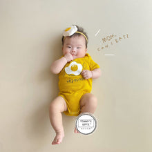 Load image into Gallery viewer, 32317LS-Summer Korean version egg print bodysuit + hairband two-piece set