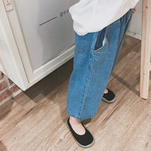 Load image into Gallery viewer, X81353PA-Spring and Summer Korean Version 8 Points 9 Points Denim Wide Leg Pants