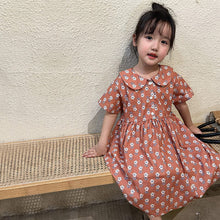 Load image into Gallery viewer, X82071DS-Summer lapel pure cotton floral dress