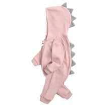 Load image into Gallery viewer, HY2946LS-New cross-border infant dinosaur hooded cotton jumpsuit for boys and girls long-sleeved crawling clothes baby jumpsuit