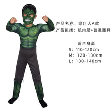 Load image into Gallery viewer, WH91601TG- Halloween COS costume children's performance Avengers hero Spider-Man Hulk Iron Man muscle costume
