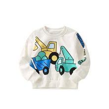 Load image into Gallery viewer, <Taiwan Pavilion> 8697SE-malwee European and American children's excavator print long-sleeved round neck top