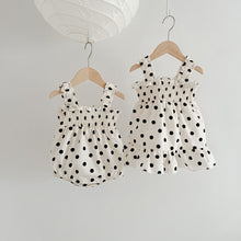 Load image into Gallery viewer, 232S04DS-Summer Polka Dot Suspender Triangle Bodysuit & Dress