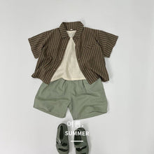 Load image into Gallery viewer, 1211SE-Summer Korean Striped Casual Lapel Short Sleeve Shirt