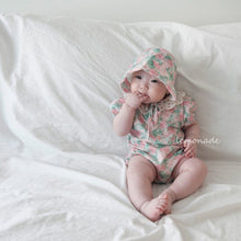 Load image into Gallery viewer, 6101LS-Summer baby lace collar dress short-sleeved crawling clothes + hat two-piece set
