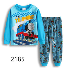 Load image into Gallery viewer, WH91208TG-New children's pajamas boys cotton long-sleeved children's clothing boys and children's small and medium children's home clothes suit
