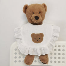 Load image into Gallery viewer, WH81002AC- Korean ins style embroidered bear lace cotton gauze bib for baby bibs to prevent spitting up and absorbent neck wrap