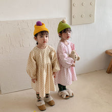 Load image into Gallery viewer, Q90912DS-Girls' dress autumn 2022 new spring and autumn stylish children's wear pure cotton brushed baby princess skirt