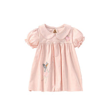 Load image into Gallery viewer, 8220DS-malwee summer European and American children's lapel short-sleeved dress