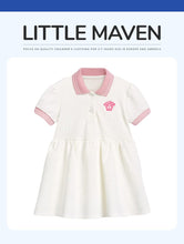 Load image into Gallery viewer, S0901DS-Little maven summer European and American cotton piping dress