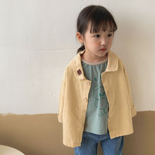 Load image into Gallery viewer, Q90928SE- Korean children's clothing children's spring and autumn new doll collar coat corduroy thin coat boys and girls baby bear top