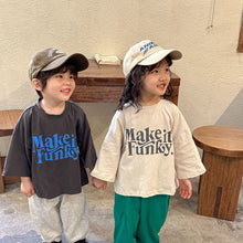 Load image into Gallery viewer, C81113SE- Spring and Autumn Pure Cotton Thin Korean Style Children's Loose Long Sleeve Top