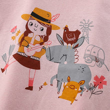 Load image into Gallery viewer, 81129SE- Spot malwee summer clothes European and American children's cute little girl printed round neck short-sleeved tops