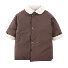 Load image into Gallery viewer, D60277SE- Winter solid color 90 white duck down medium and long bread down jacket