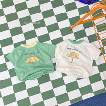 Load image into Gallery viewer, 6116LS-Summer baby umbrella print short-sleeved romper