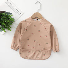 Load image into Gallery viewer, 000263SE-Danish children's long-sleeved pu reverse wear baby eating clothes bib super soft waterproof baby rice pocket
