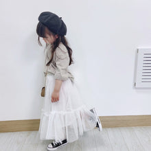 Load image into Gallery viewer, 23001PCW-Spring and summer Japanese style long fluffy flower bud gauze skirt parent-child outfit