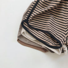 Load image into Gallery viewer, 1055PA-Retro Japanese Korean children's solid color shorts neutral Korean boys and girls striped hem hot pants loose shorts