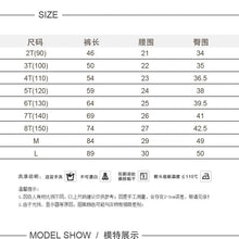 Load image into Gallery viewer, 22118PCW-Spring and summer Korean style casual girls nine-point flared split jeans parent-child outfit