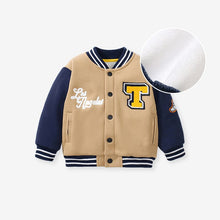 Load image into Gallery viewer, HC1096SE-Autumn and winter European and American style long-sleeved T-shaped baseball plus velvet jacket