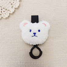Load image into Gallery viewer, WH81502AC- Korean ins style embroidered bear head baby stroller hook baby stroller hook baby stroller magic cart Velcro hook