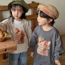 Load image into Gallery viewer, Q91073SE- Spring and Autumn Long Sleeve Bread Print Loose Long Sleeve Top