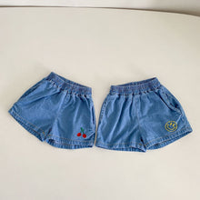 Load image into Gallery viewer, X90239PA-Children's summer denim shorts thin boys and girls baby 2022 new Korean embroidery loose denim 4-point pants
