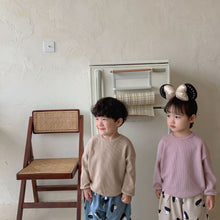 Load image into Gallery viewer, D91026SE-Children's sweatshirt waffle boy autumn clothes 2022 new spring and autumn Korean version girl casual long-sleeved baby top
