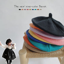 Load image into Gallery viewer, F233AC-Children's knitted beret candy color baby hat girl woolen hat