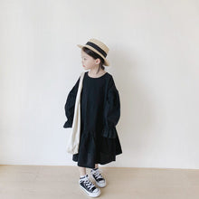 Load image into Gallery viewer, 22062PCW-Autumn two-sided wear parent-child outfit Japanese style flower bud sleeve long cardigan doll dress