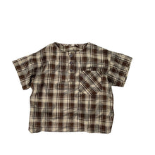 Load image into Gallery viewer, 1206SE-Summer Japanese thin cotton and linen casual retro plaid short-sleeved shirt