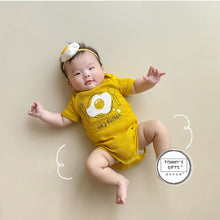 Load image into Gallery viewer, 32317LS-Summer Korean version egg print bodysuit + hairband two-piece set