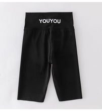 Load image into Gallery viewer, 30701PA- Summer thin high waist outer wear yoga pants five-point shark pants for middle and large children