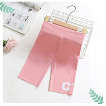 Load image into Gallery viewer, 30701PA- Summer thin high waist outer wear yoga pants five-point shark pants for middle and large children